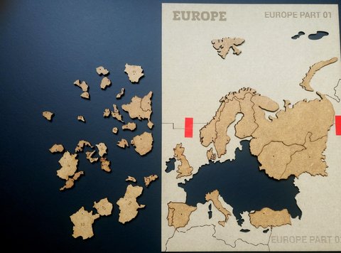 Карта мира World Map True Puzzle Brown 100х60 см