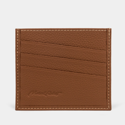 Картхолдер из натуральной кожи теленка, цвета карамель
