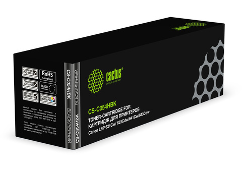 Картридж лазерный Cactus CS-C054HBK 054 BK черный (3100стр.) для Canon LBP 621Cw, 623Cdw, 641Cw, 643Cdw