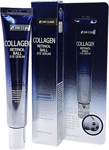 3W Clinic  Collagen Retinol Eye Ball Serum Серум-массажер для глаз с коллагеном и ретинолом 30 мл