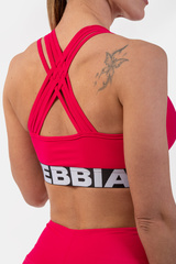 Топ NEBBIA Medium Impact Cross Back Sports Bra 410 Pink