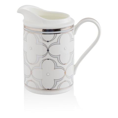 Молочник 300мл Noritake Трефолио с платиновым кантом