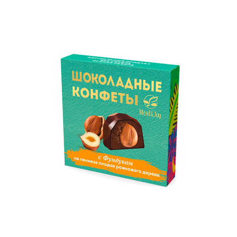 Шоколадные конфеты на пекмезе плодов рожкового дерева с Фундуком, 60 г