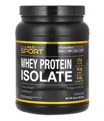 California Gold Nutrition Sport, изолят сывороточного протеина, без добавок, 454 г (1 фунт)