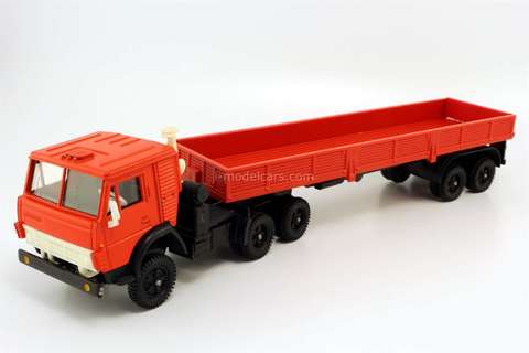 KAMAZ-5410 with semi-trailer red AREK Elecon Made in USSR 1:43