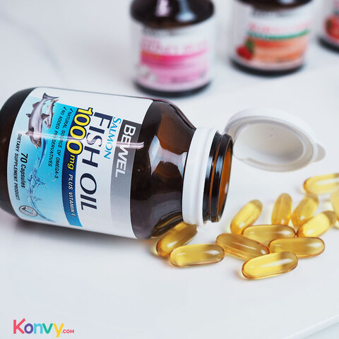 Тайский Лососевый Рыбий жир ОМЕГА 3 Fish oil с витамином Е Fish oil 1000 мг BEWEL купить в Иркутске