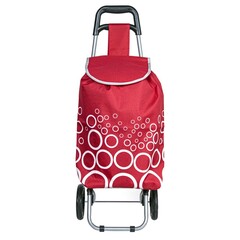 66-8-031 Сумка-тележка хозяйственная красная, 92x35x28см, колёса D150мм, сталь (РемоКолор)