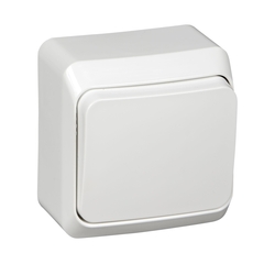 Schneider Electric ЭТЮД Белый Выключатель 1-клавишный открытая установка BA10-001B