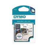 S0718040 - Картридж с нейлоновой лентой DYMO для неровных поверхностей и маркировки провода "флажком" 12мм х 3,5м, черный на белой ленте