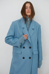 Пальто daddy женское, голубой