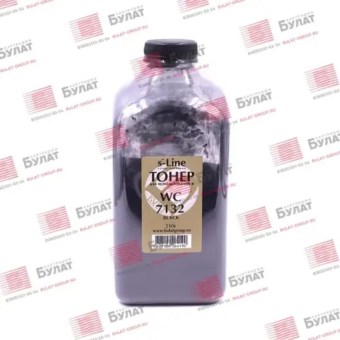 Тонер с девелопером БУЛАТ s-Line Xerox WC 7132 для Xerox WC 7132 (Чёрный, банка 510 г)