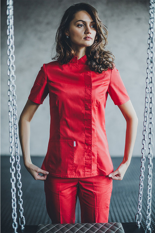 Блуза женская м212 сансара красный1400