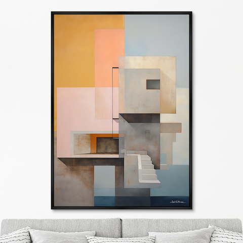 ArtNoMore - Репродукция картины на холсте Buildings, afternoon look, No 2, 2024г.
