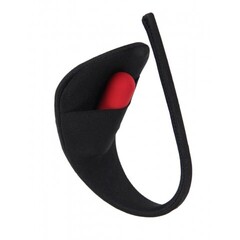 Стринги-С с карманом для вибропули (черный)