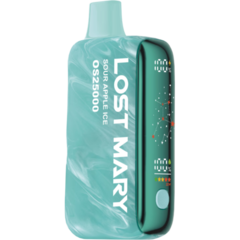 Одноразовая электронная сигарета Lost Mary OS - Кислое Яблоко Лед (25000 затяжек)