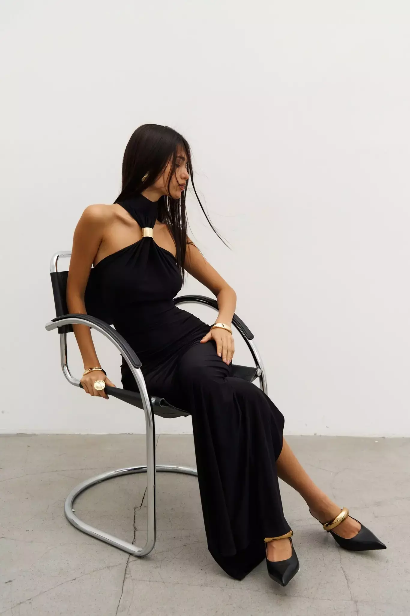 Платье с акцентной деталью