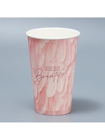 Стаканчик для цветов, «Перья», 400 мл, 10 шт.