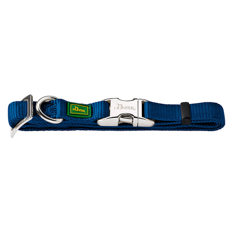 Hunter ошейник для собак ALU-Strong нейлон с металлической застежкой, темно-синий