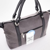 Сумка Саломея 127 мульти итальянский серо-черный