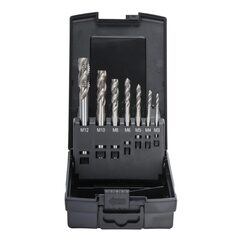 Набор метчиков машинных M3 -M12 HSSE DIN371/376 (Винт., C/2,5P, R35) 7пр Terrax by Ruko A245058ETX
