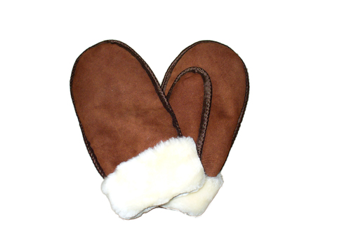 Варежки из овчины женские