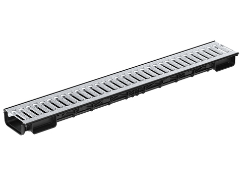 Лоток Ecoteck Lite 100h56 с решеткой стальной, кл. А15