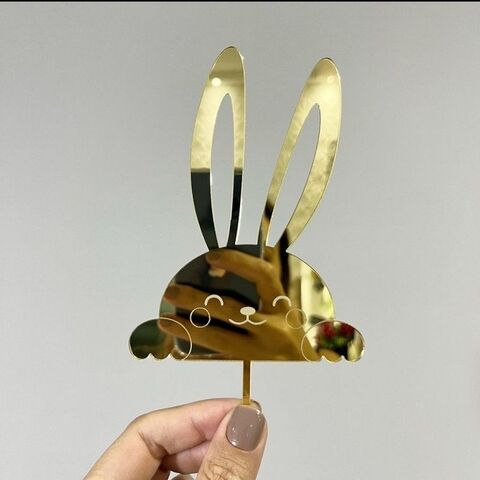 Декоративное украшение (топпер) «Весёлый кролик», золото