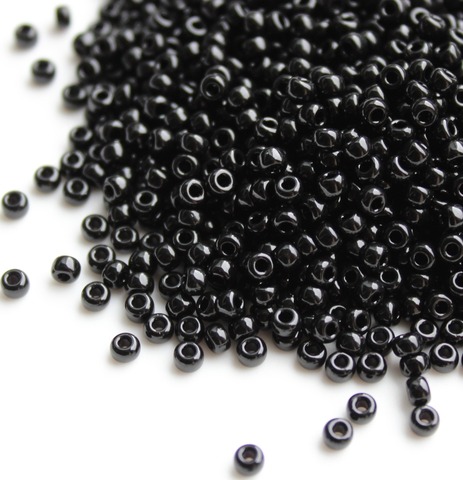 RR-0401 Бисер круглый Миюки 11/0 Черный непрозрачный /Miyuki round 11/0 Black