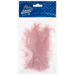 Перья Пыльная роза, 12*15 см, 30 шт.