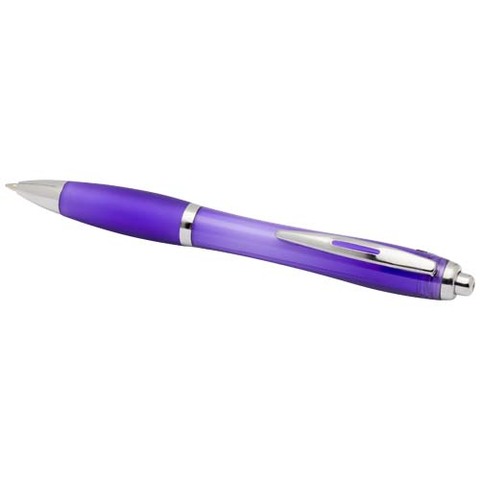 Шариковая ручка Nash из пластмассы, переработанной по стандарту RCS, с цветными корпусом и рукояткой (черные чернила)