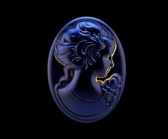 Силиконовый молд камея Девушка № 12