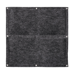 Органайзер квадратный, из фетра, 4 кармана, 50*50 см, 2,5 л*4, серый QWERTY