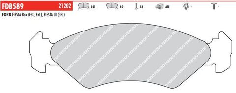 FDB589 Тормозные колодки дисковые OE 'PREMIER'