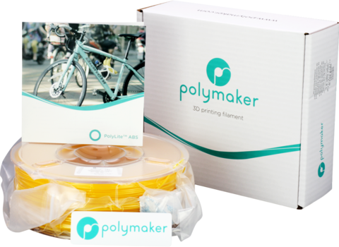 Пластик для 3D-принтера PolyMaker PolyLite ABS, 1.75 мм, 1 кг, Желтый