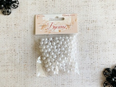 Бусины пришивные под жемчуг, Ø 6 мм, 15 гр