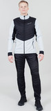 Премиальный костюм для лыж и зимнего бега Nordski Hybrid-Pro Pearl Blue-Black