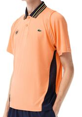 Поло теннисное Lacoste Sport Roland Garros Edition Ultra-Dry Two Tone Polo Shirt - light orange/navy blue