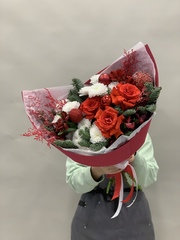 Букет цветов Дед Мороз