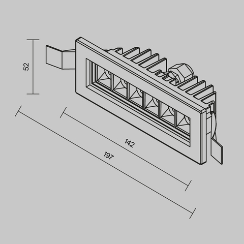 Встраиваемый светодиодный светильник Maytoni Ghost O488DL-L6GF4K