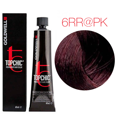 Goldwell Topchic 6RR@PK (волнующий красный c розовым сиянием) - Стойкая крем-краска