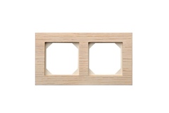 Рамка Двухместная Дуб Беленный (Универсальный Монтаж) LIREGUS EPSILON