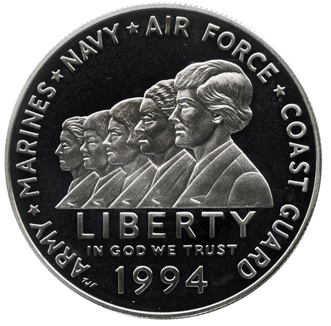 1 доллар США Мемориал женщинам на военной службе (P) 1994 год PROOF