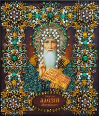 Ии-22 Набор для вышивания хрустальными камнями Святой Алексий