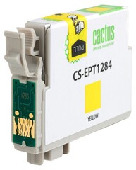 Картридж струйный Cactus CS-EPT1284 T1284 желтый (7мл) для Epson Stylus S22, S125, SX420, SX425, Office BX305