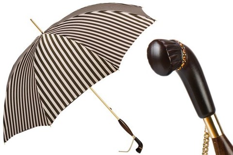 Зонт-трость Pasotti - Classic, Elegant Striped Umbrella, Италия.