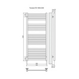 Полотенцесушитель электрический Terminus Тоскана П21 500x1236, ТЭН HT-1 300W, левый/правый