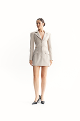 Платье-пиджак со шнуровкой