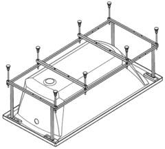 Монтажный комплект к ванне акриловой прямоугольной "Монако" 170х70 , "Тенерифе" 170x70 Santek