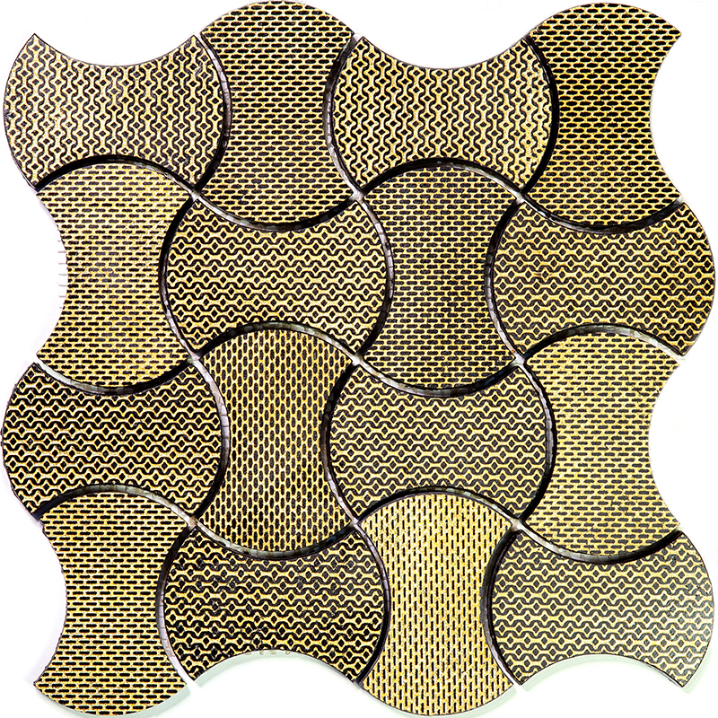 TRN-4 Каменная итальянская мозаика мрамор Skalini Torino коричневый узор