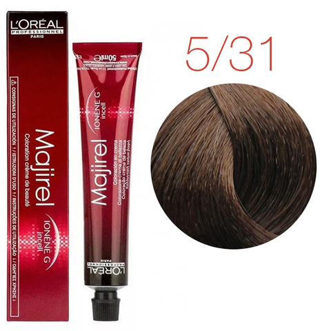 L'Oreal Professionnel Majirel 5.31 (Светлый шатен золотисто-пепельный) - Краска для волос